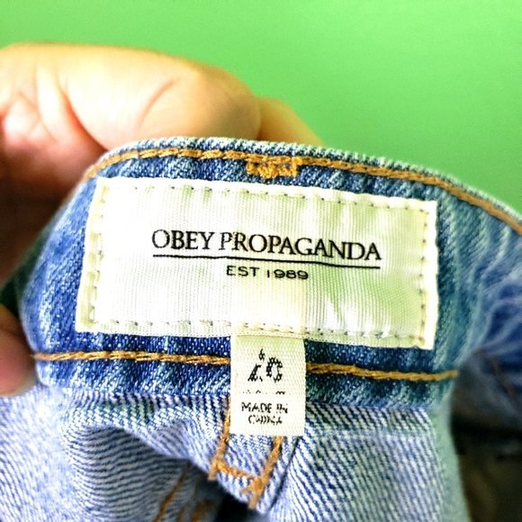Obey Propaganda Distressed Cutoff Lace Short shorts size 28 - Picture 8 of 11